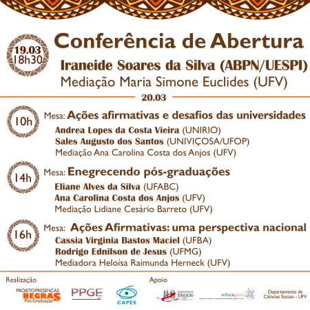 Conferência de Abertura: SEMINARIO PRESENÇAS NEGRAS 20/03