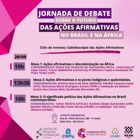 jornada de debates sobre o futuro das ações afirmativas no brasil e na africa